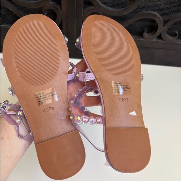 NWT Torrid Embellished Jelly Gladiator Sandals 8.5 Wide - Picture 6 of 7